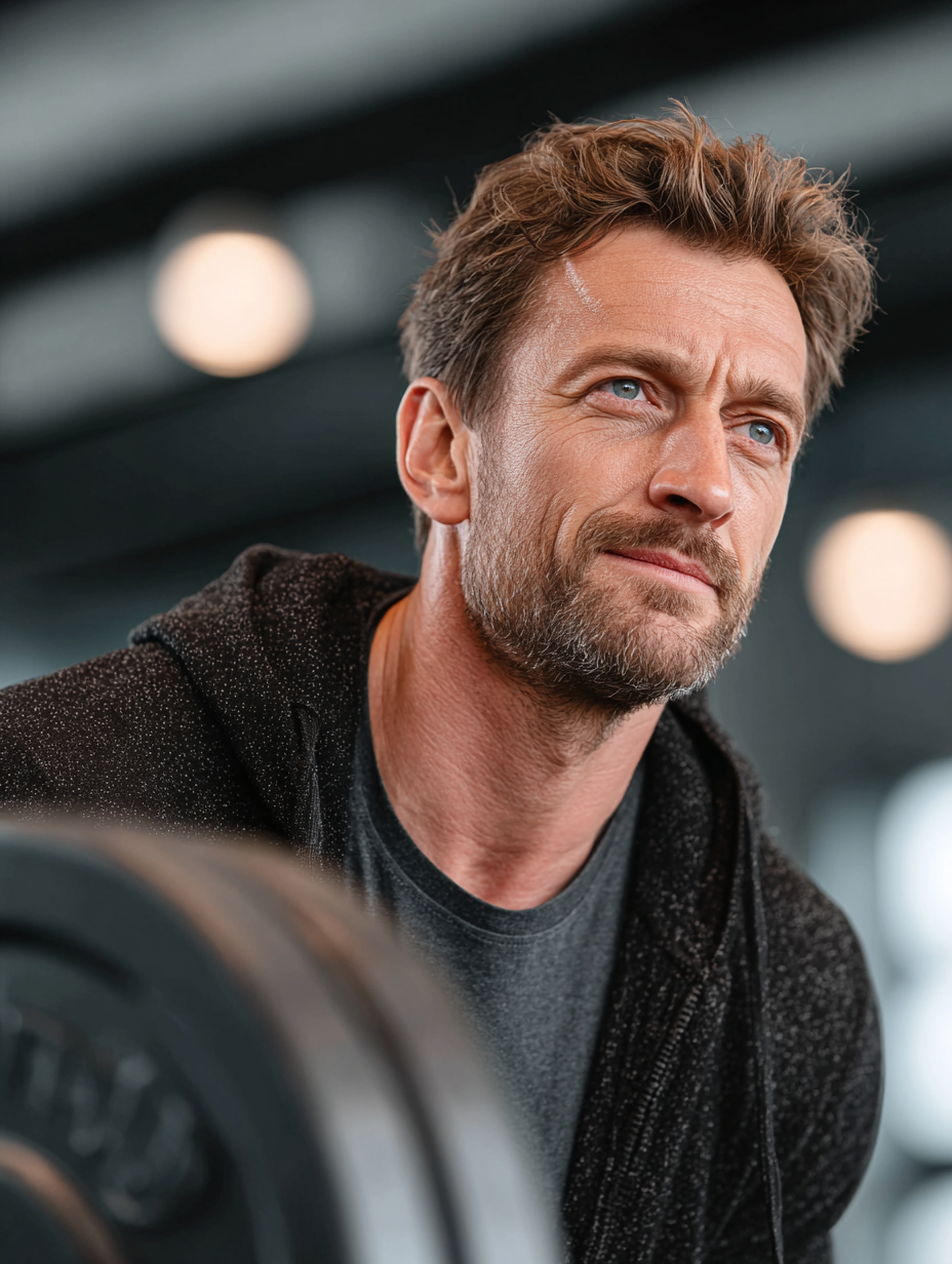 Чоловік відпочиває після тренування